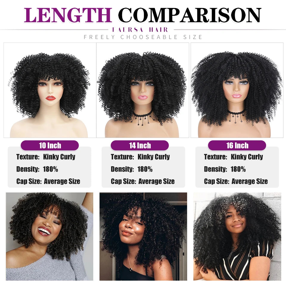 Short Hair Afro Kinky Curly Wig for Black Women Cosplay Blonde Synthetic Natural Red Wigs African Ombre Hightemperature