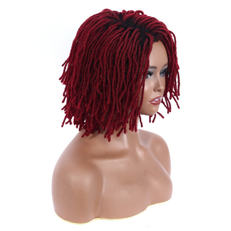 Short Afro Dreadlock Wigs Braided Wigs for Black Women Brown Blonde Black Burg