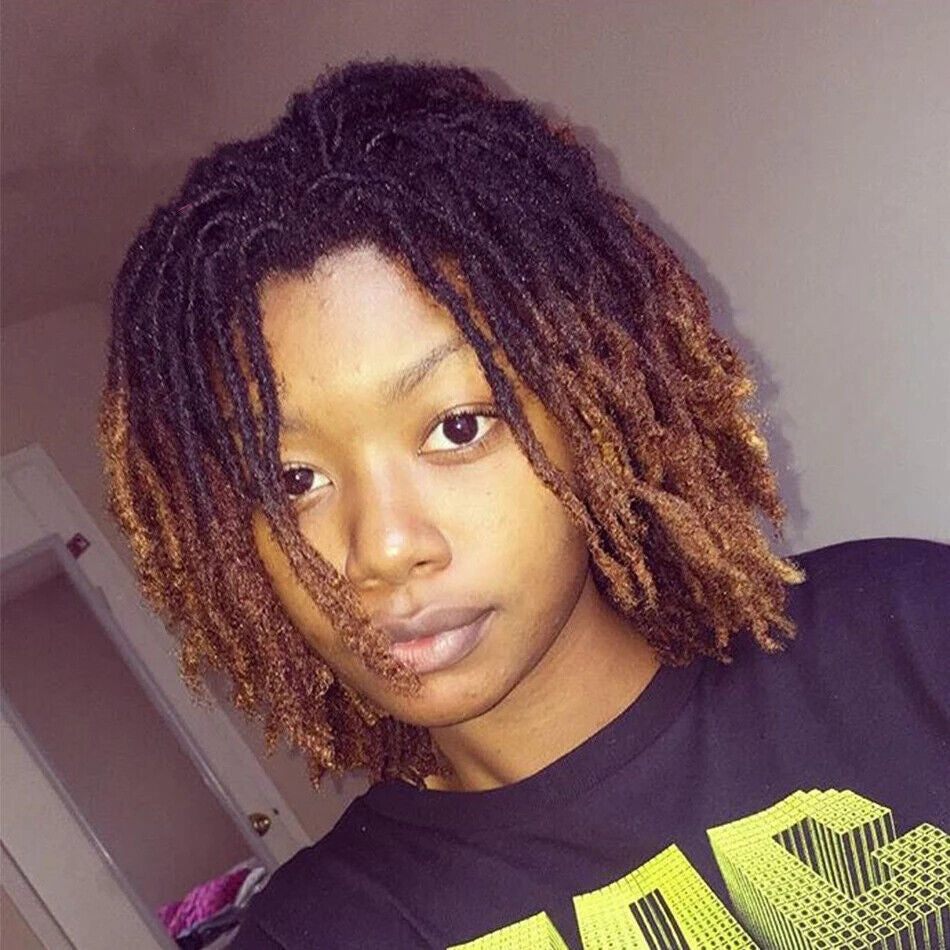 Short Afro Dreadlock Wigs Braided Wigs for Black Women Brown Blonde Black Burg