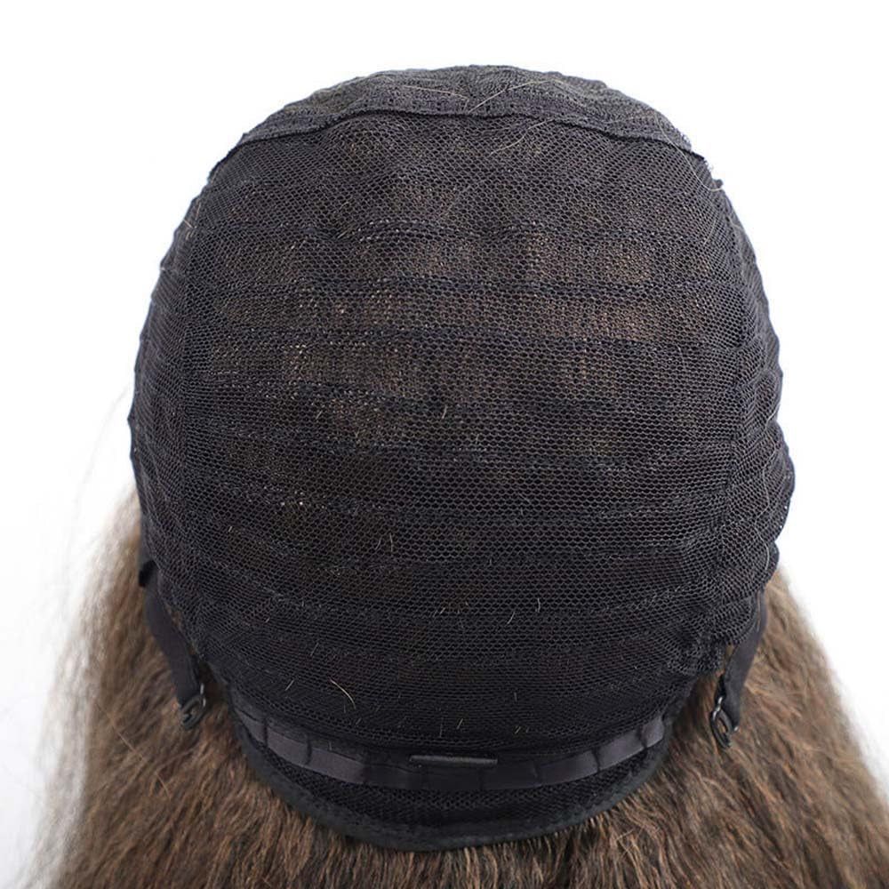 Kinky Straight Wigs for Black Women - Long, Straight, Kinky Afro Synthetic Middle Part Wigs