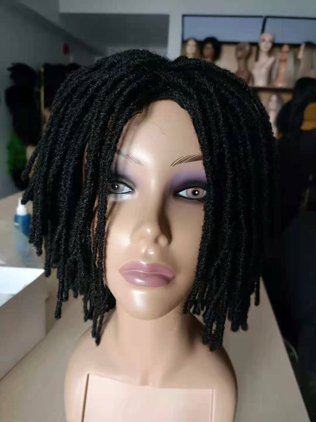 Short Afro Dreadlock Wigs Braided Wigs for Black Women Brown Blonde Black Burg