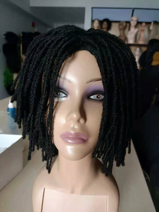 Short Afro Dreadlock Wigs Braided Wigs for Black Women Brown Blonde Black Burg
