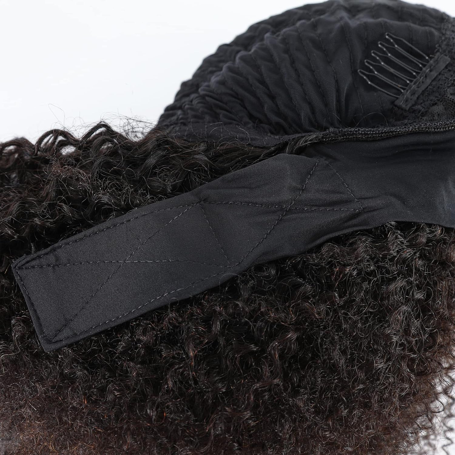 16Inch Afro Kinky Curly Headband Human Hair Wigs for Black Women Glueless None Lace Front Wigs 150% Density Brazilian Virgin Headband Wigs